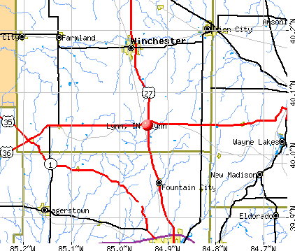 Lynn, IN map