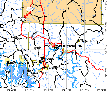 Merriam Woods, MO map