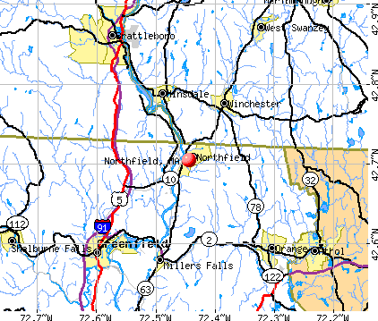 Northfield, MA map