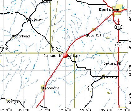 Dunlap, IA map