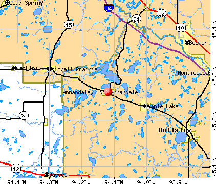Annandale, MN map