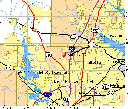 Haslet, TX map