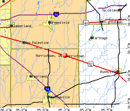 Morristown, IN map