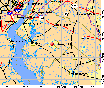 Alloway, NJ map