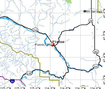 Plains, MT map