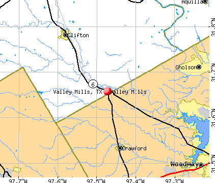 Valley Mills, TX map
