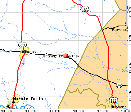 Bertram, TX map