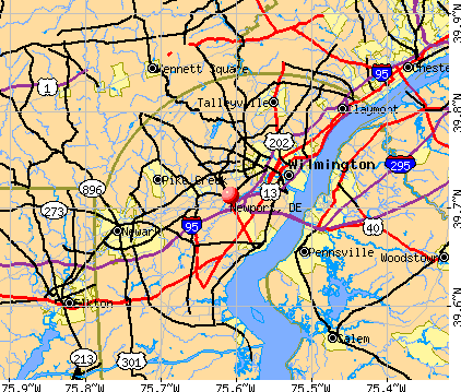 Newport, DE map