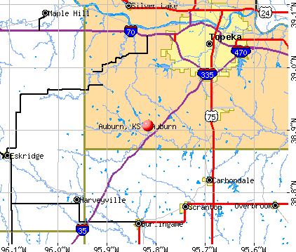 Auburn, KS map