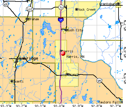 Harris, MN map