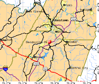 Davidsville, PA map