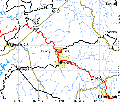 Grundy, VA map