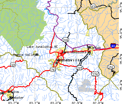 Lake Junaluska, NC map