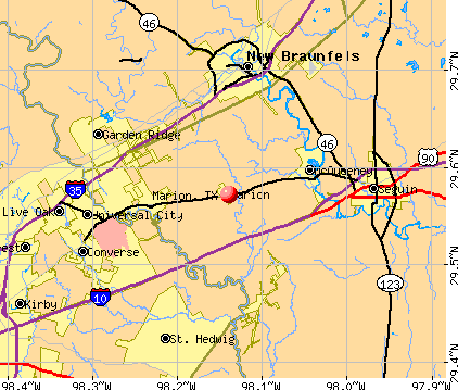 Marion, TX map