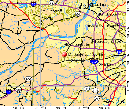 Clarkson Valley, MO map
