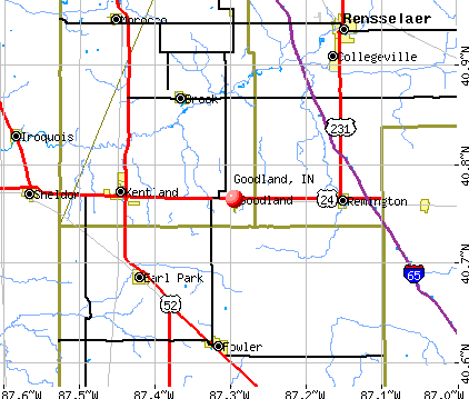 Goodland, IN map