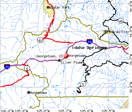 Georgetown, CO map
