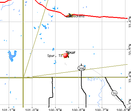 Spur, TX map