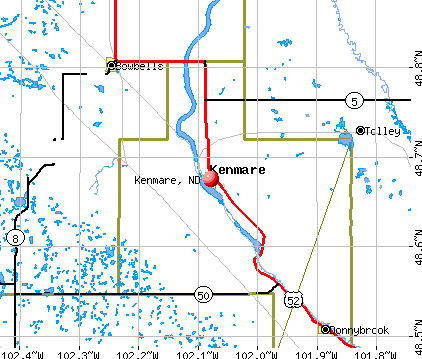 Kenmare, ND map