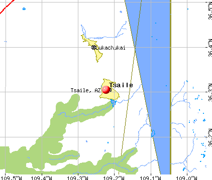 Tsaile, AZ map