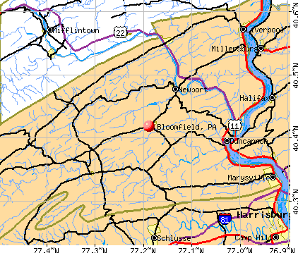 Bloomfield, PA map