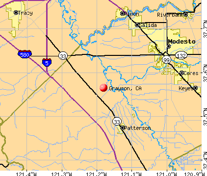 Grayson, CA map