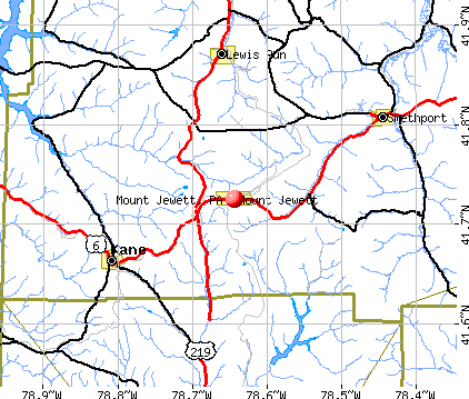 Mount Jewett, PA map