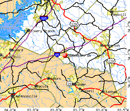 Hoschton, GA map