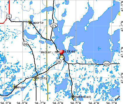 Walker, MN map