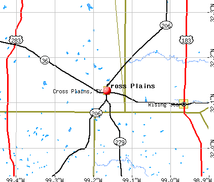 Cross Plains, TX map