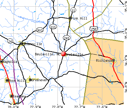 Beulaville, NC map