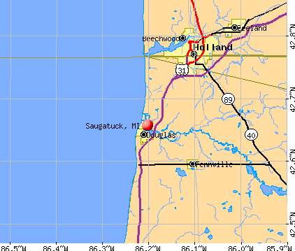 Saugatuck, MI map