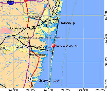 Lavallette, NJ map
