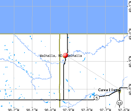 Walhalla, ND map