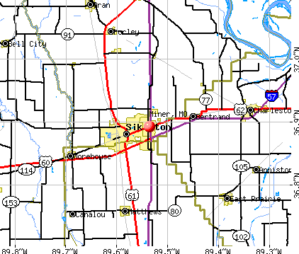 Miner, MO map