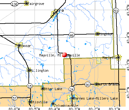 Mayville, MI map