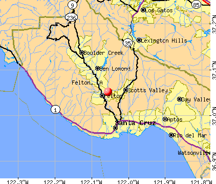 Felton, CA map
