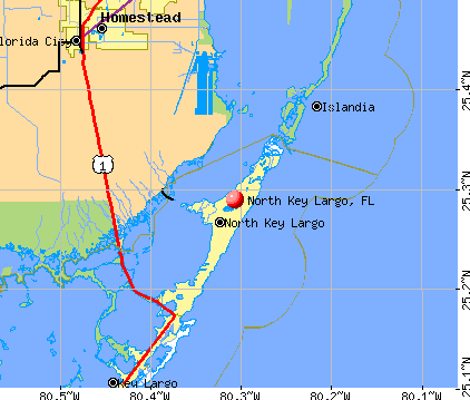 North Key Largo, FL map