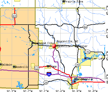 Boyceville, WI map
