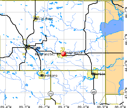Redgranite, WI map