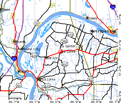La Center, KY map