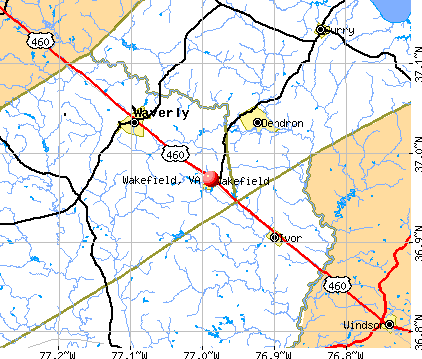 Wakefield, VA map
