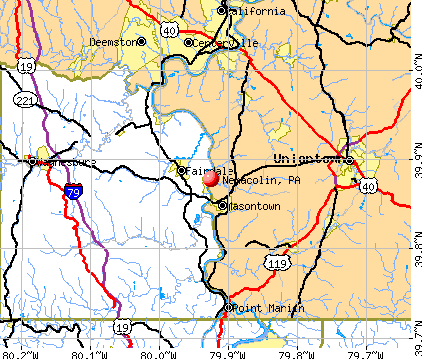 Nemacolin, PA map
