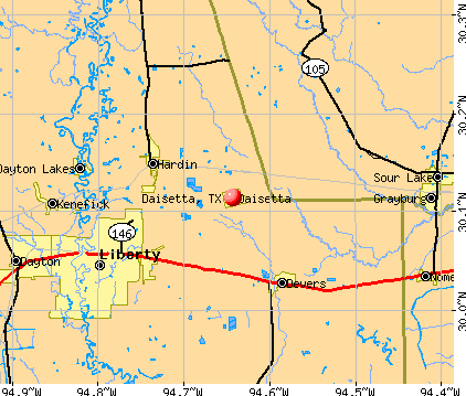 Daisetta, TX map