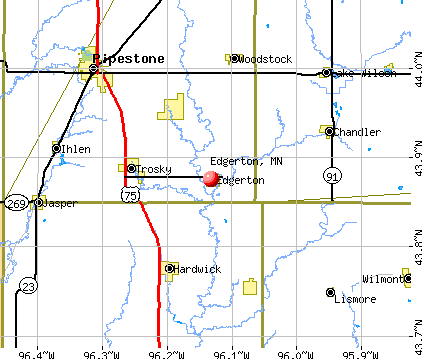 Edgerton, MN map