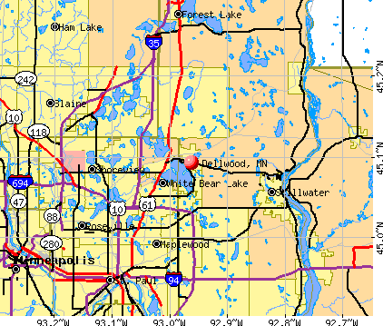 Dellwood, MN map