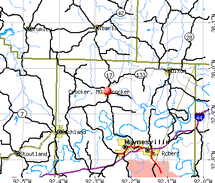 Crocker, MO map