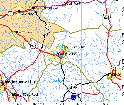 Lake Lure, NC map