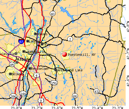 Poestenkill, NY map