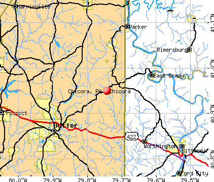 Chicora, PA map